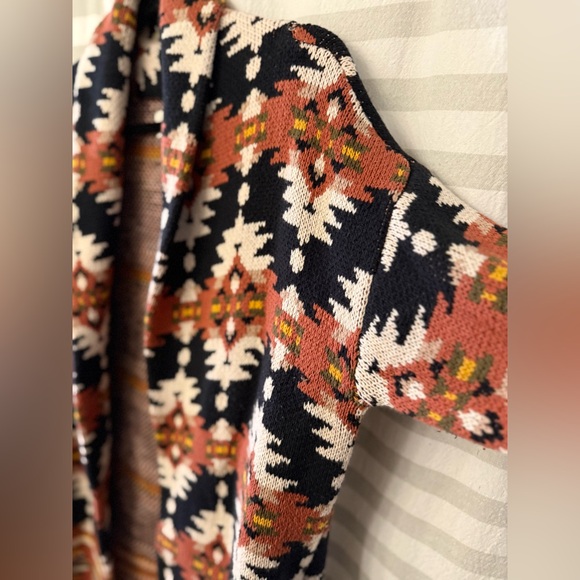 EUC Lucky Brand fair isle open cardigan sz Medium - Picture 14 of 16